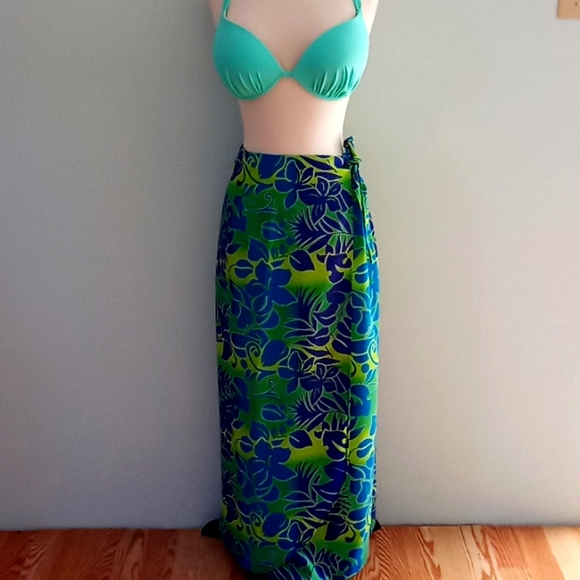 Orange Tropical Sheer Cover Up main image 1